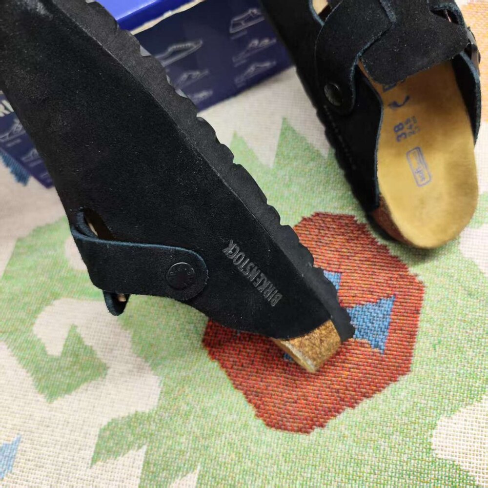 SEALED 🧩Birkenstock Boston NARROW • Black SUEDE • Women's - Picture 6 of 6